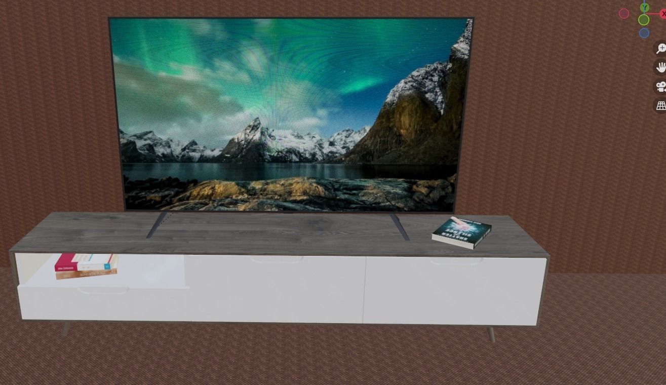TV set samsung stand 3D model_5