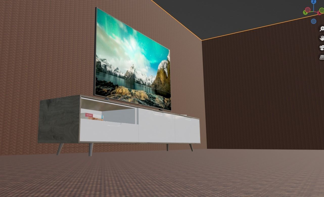 TV set samsung stand 3D model_3