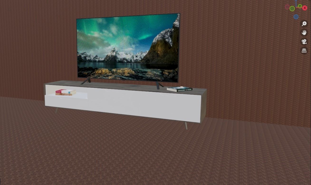TV set samsung stand 3D model_1