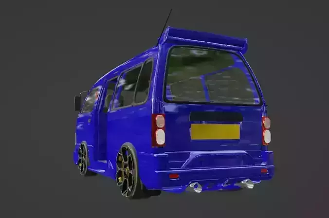 MOBIL ANGKOT RIG ANIMATION 3D model