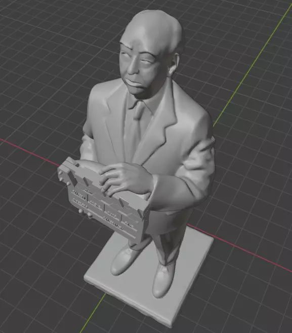 Alfred Hitchcock 3D print model_13
