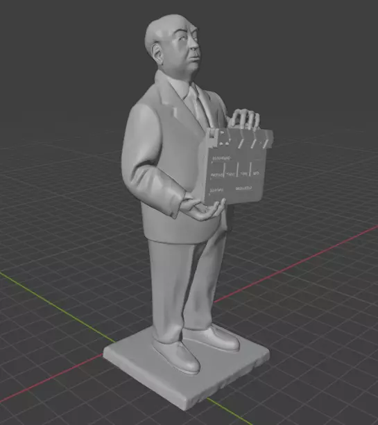 Alfred Hitchcock 3D print model_23