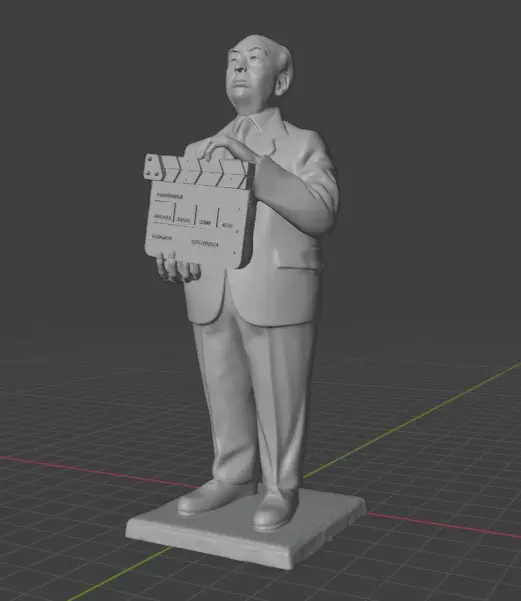 Alfred Hitchcock 3D print model_10