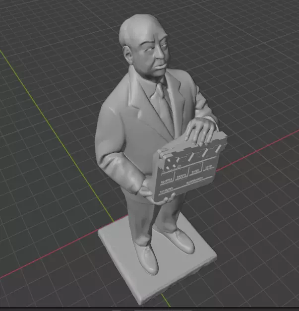 Alfred Hitchcock 3D print model_4