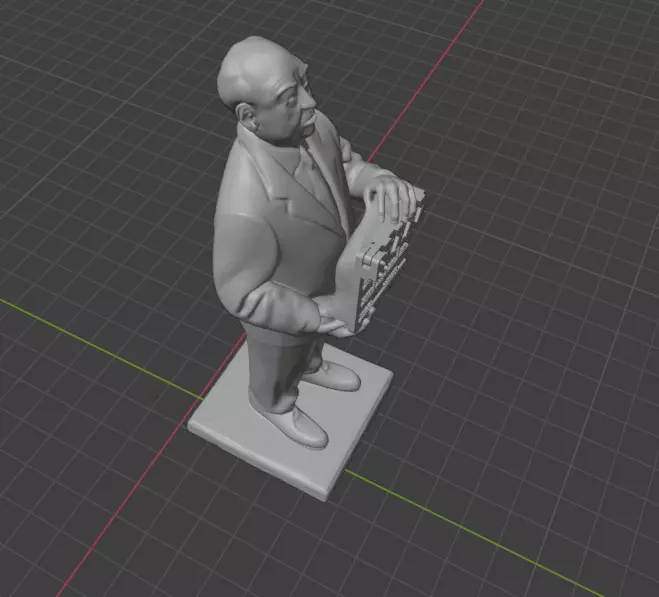 Alfred Hitchcock 3D print model_16