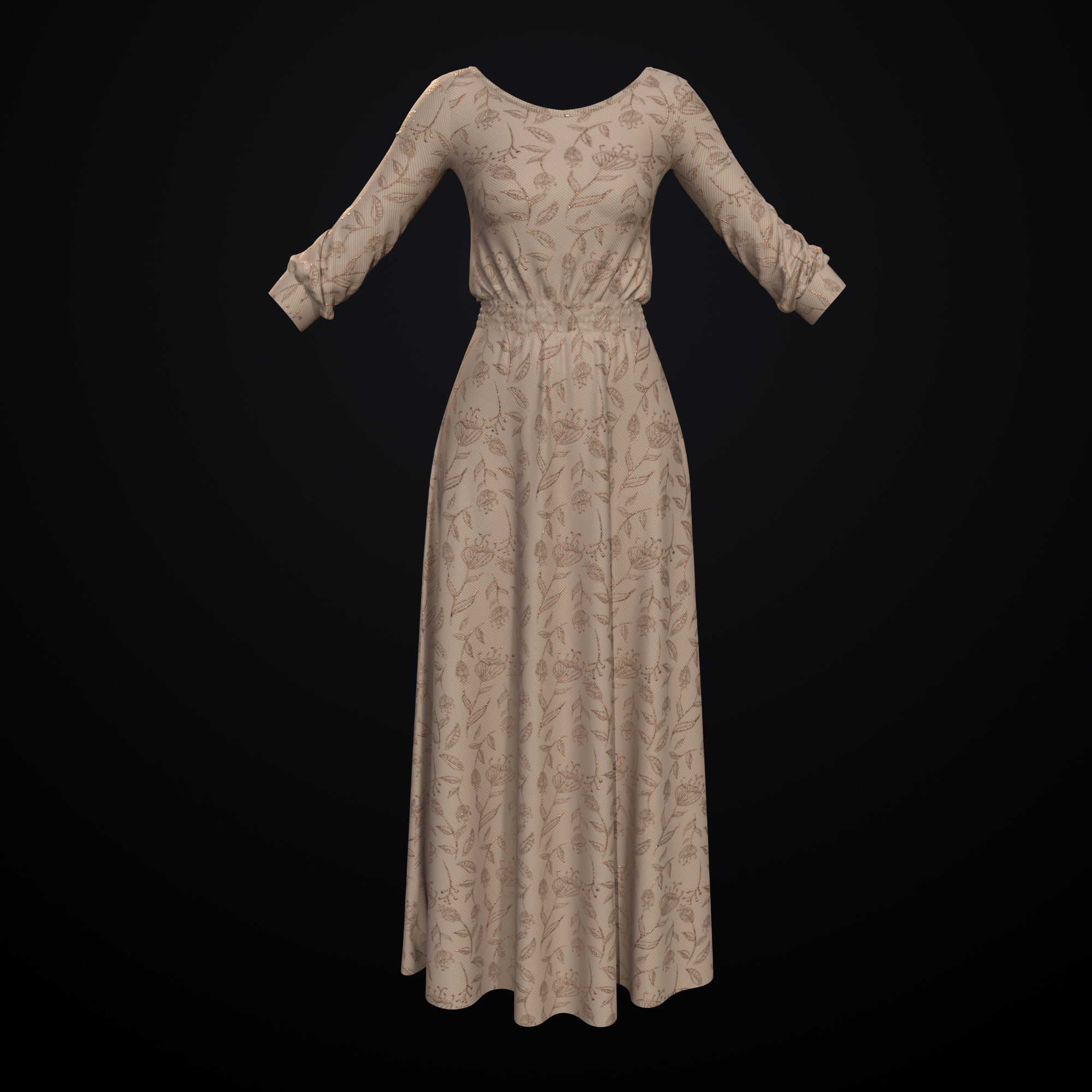 Glitter Flowers Fabric Material Texture_2