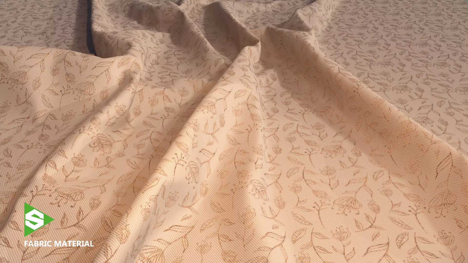 Glitter Flowers Fabric Material Texture_0