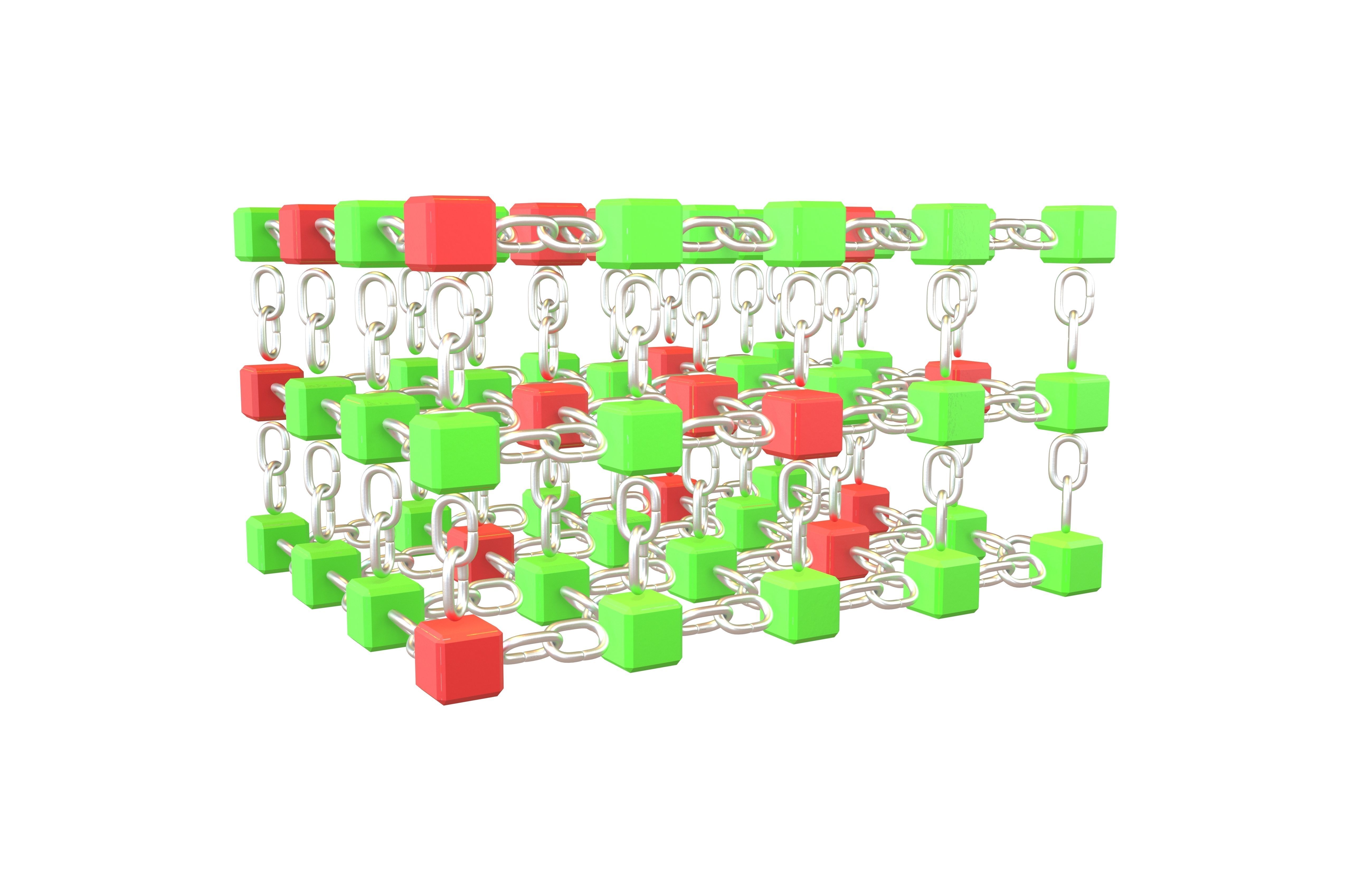 Blockchain Icon V3 004 3D model_1