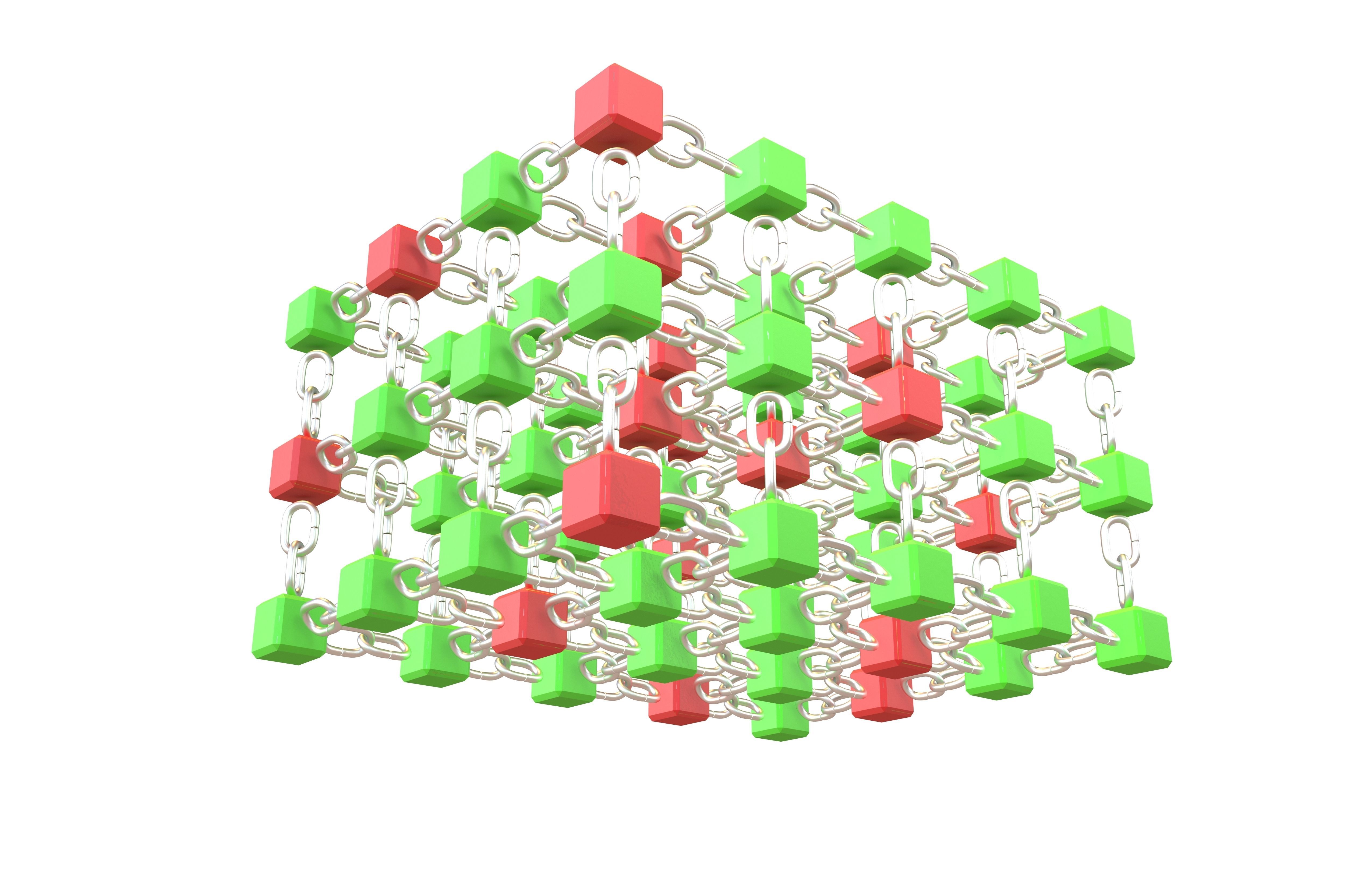 Blockchain Icon V3 004 3D model_3