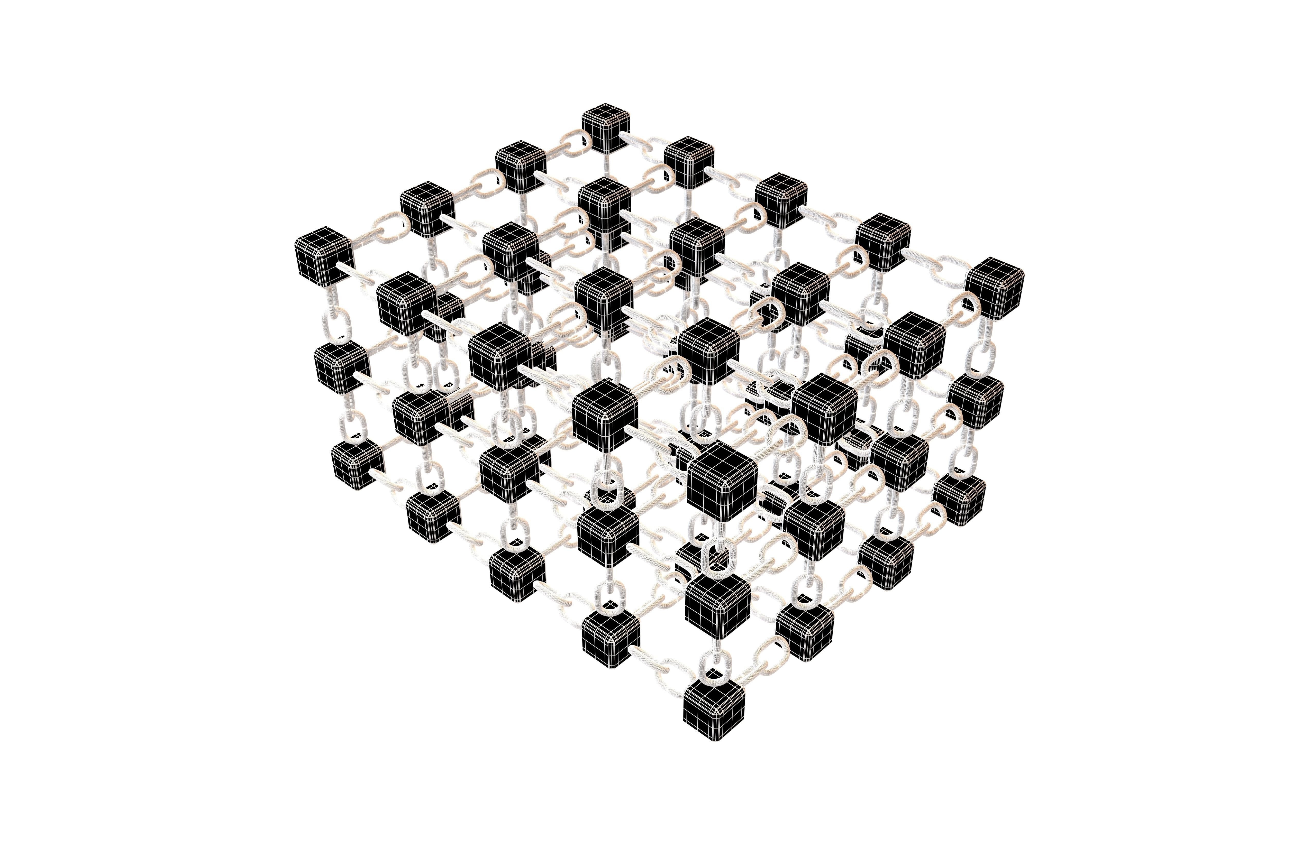 Blockchain Icon V3 004 3D model_7