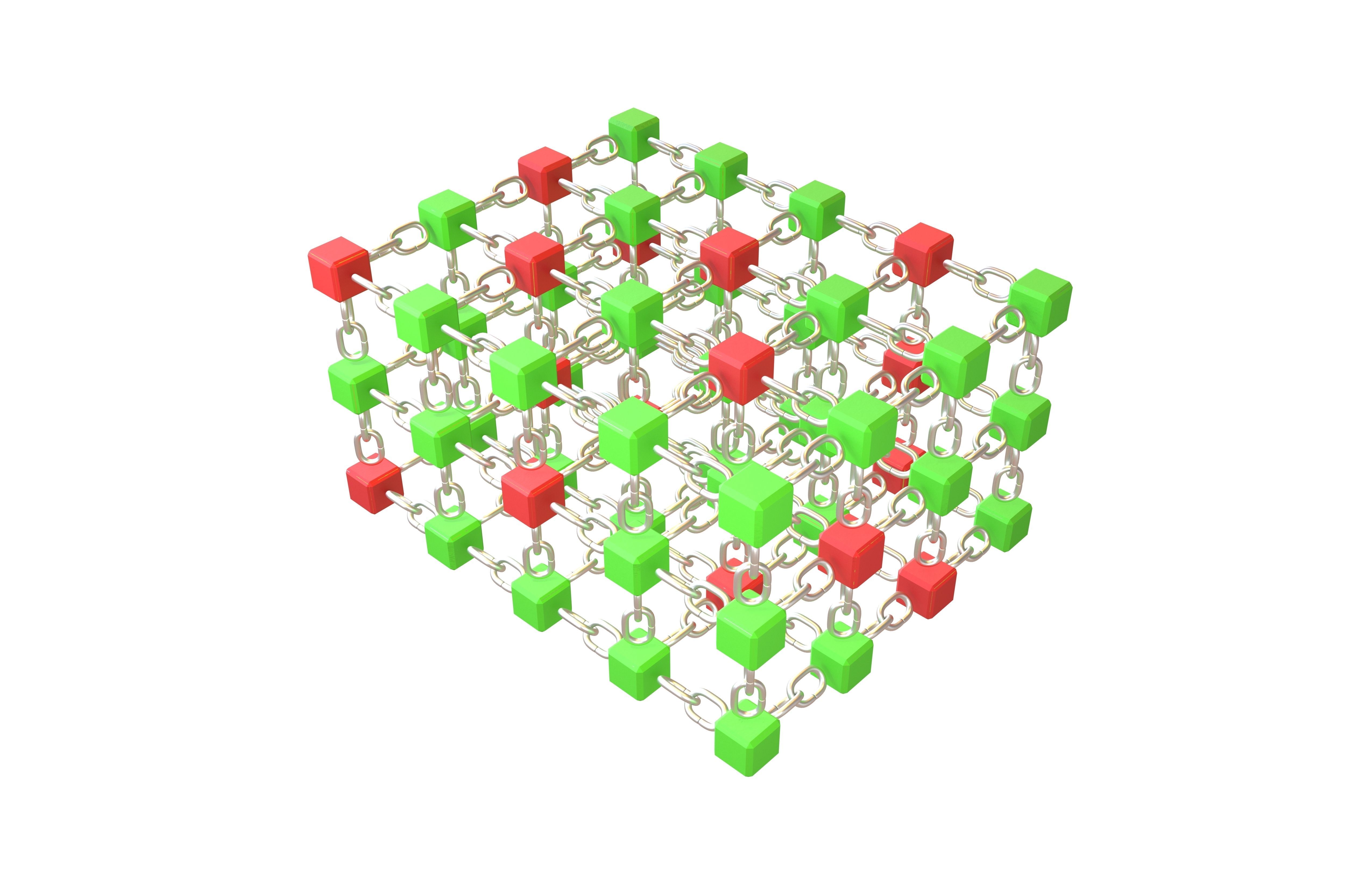 Blockchain Icon V3 004 3D model_2