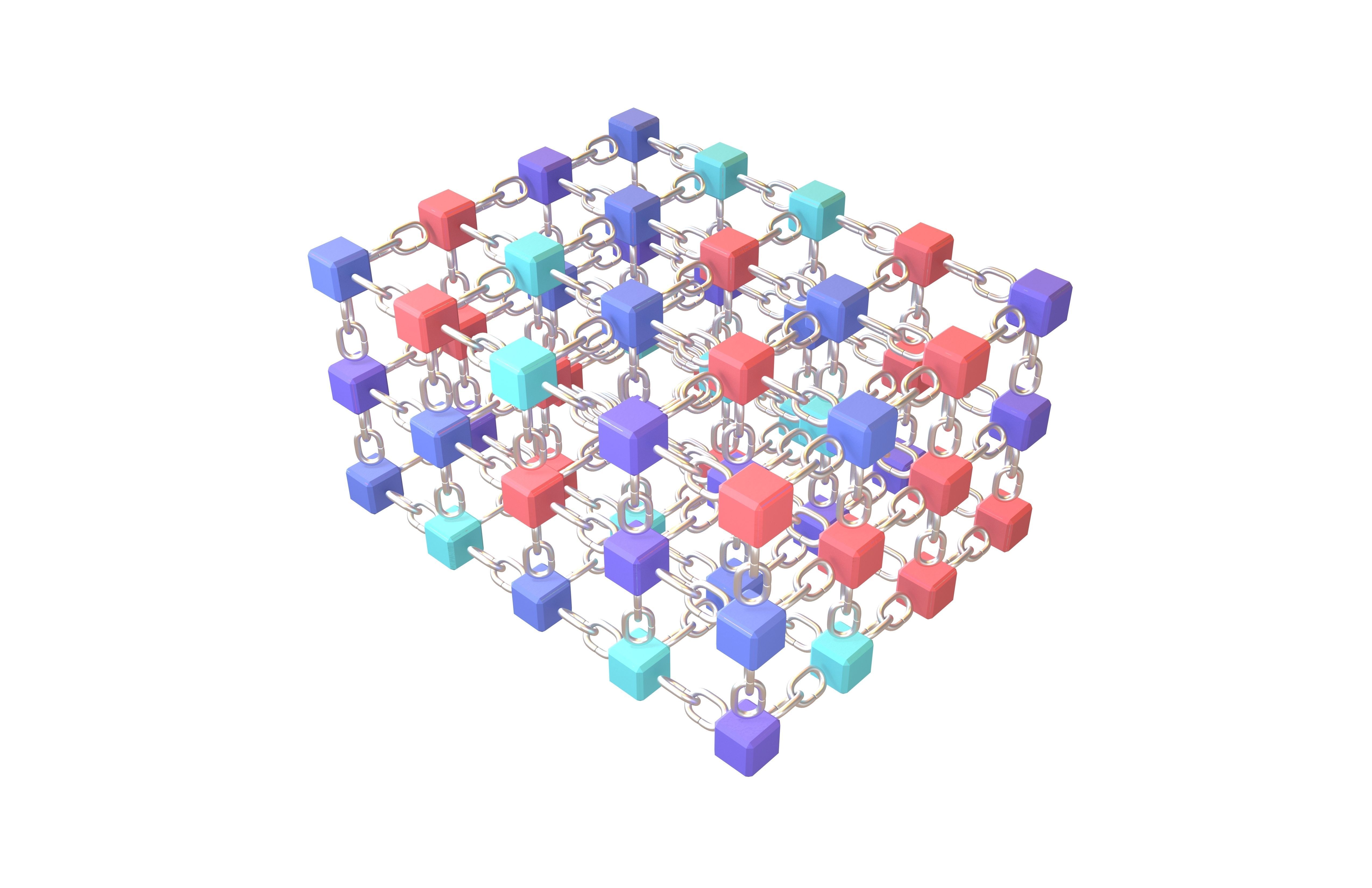 Blockchain Icon V3 005 3D model_2