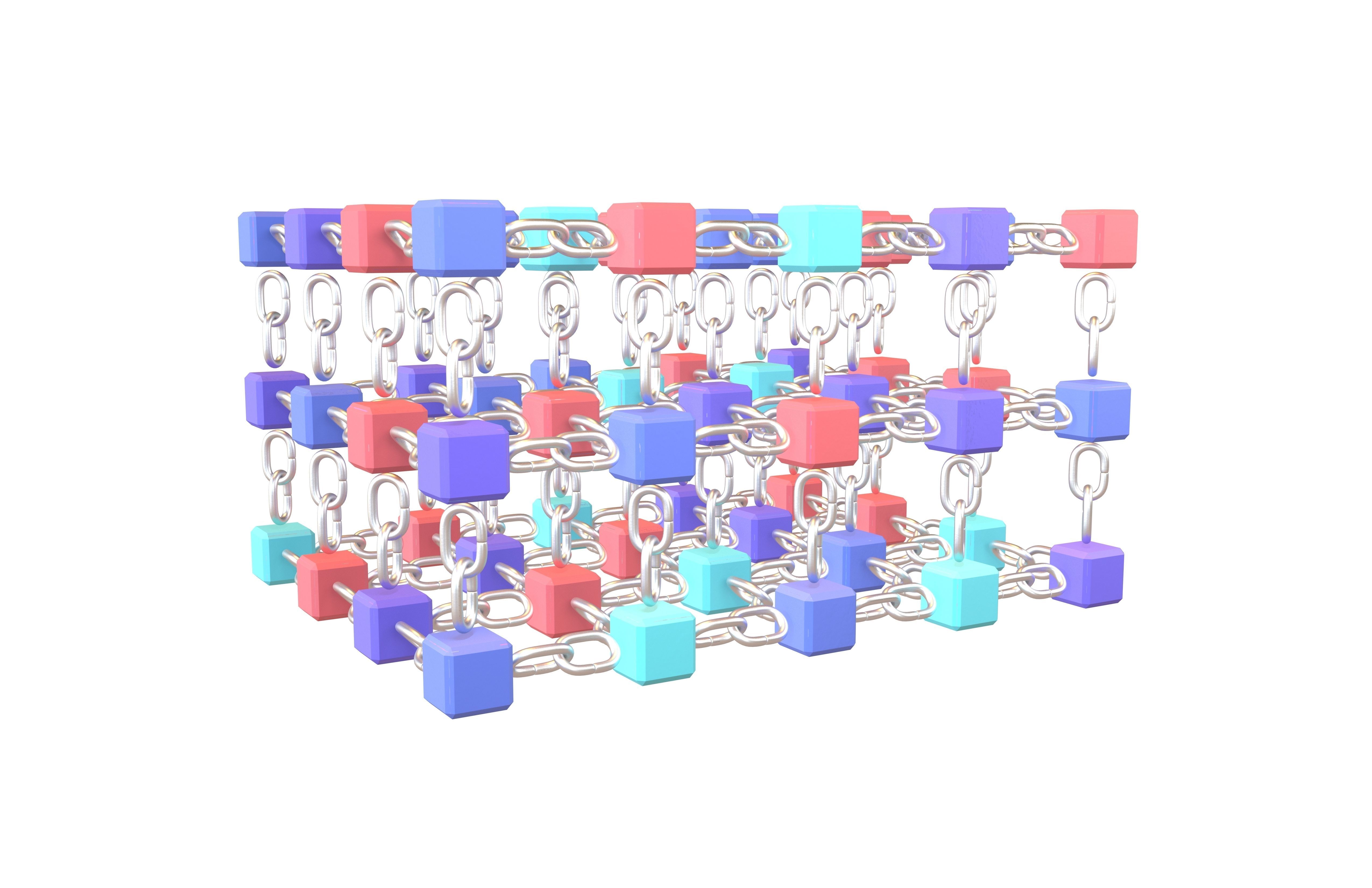 Blockchain Icon V3 005 3D model_1