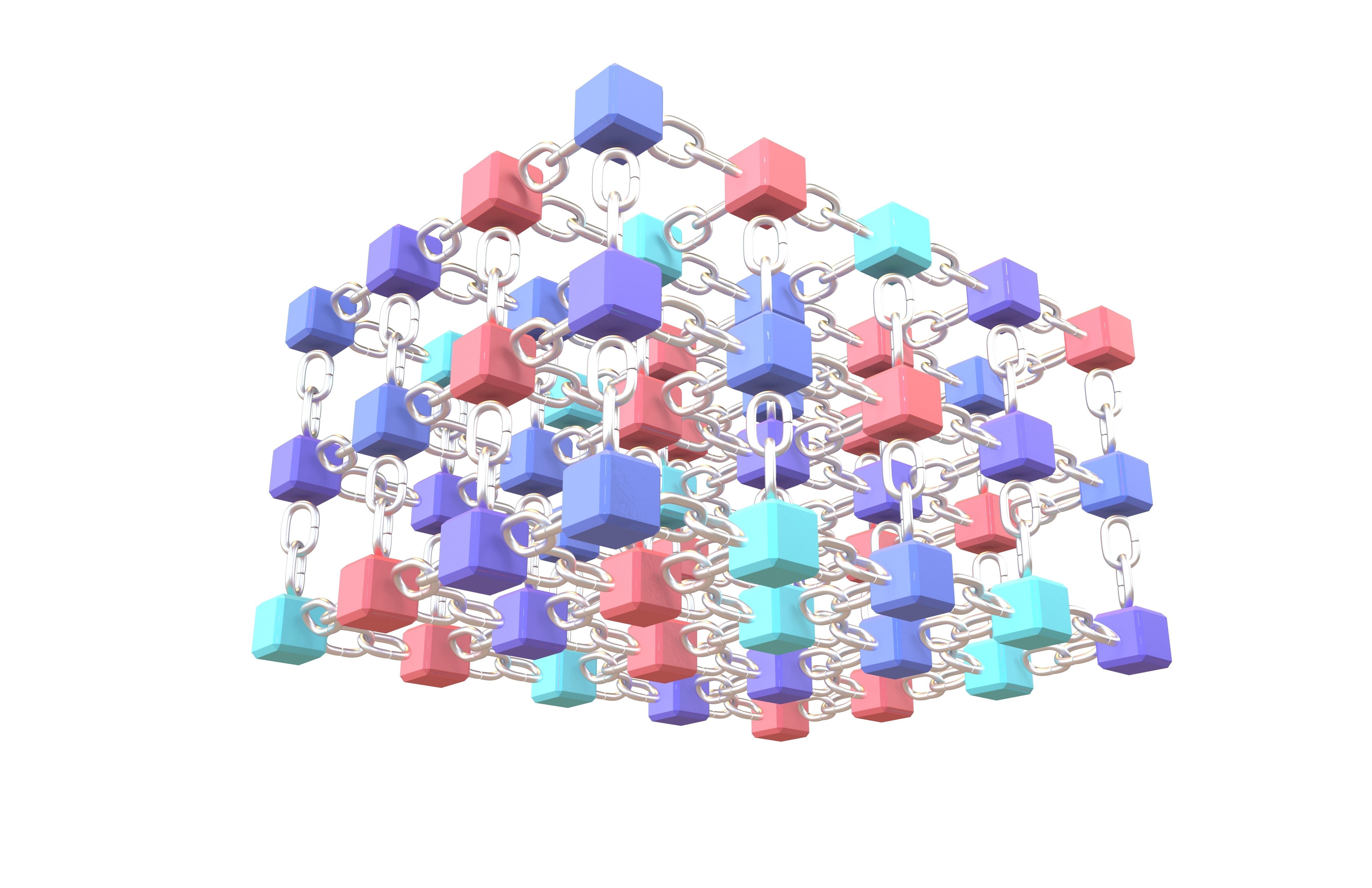 Blockchain Icon V3 005 3D model_3