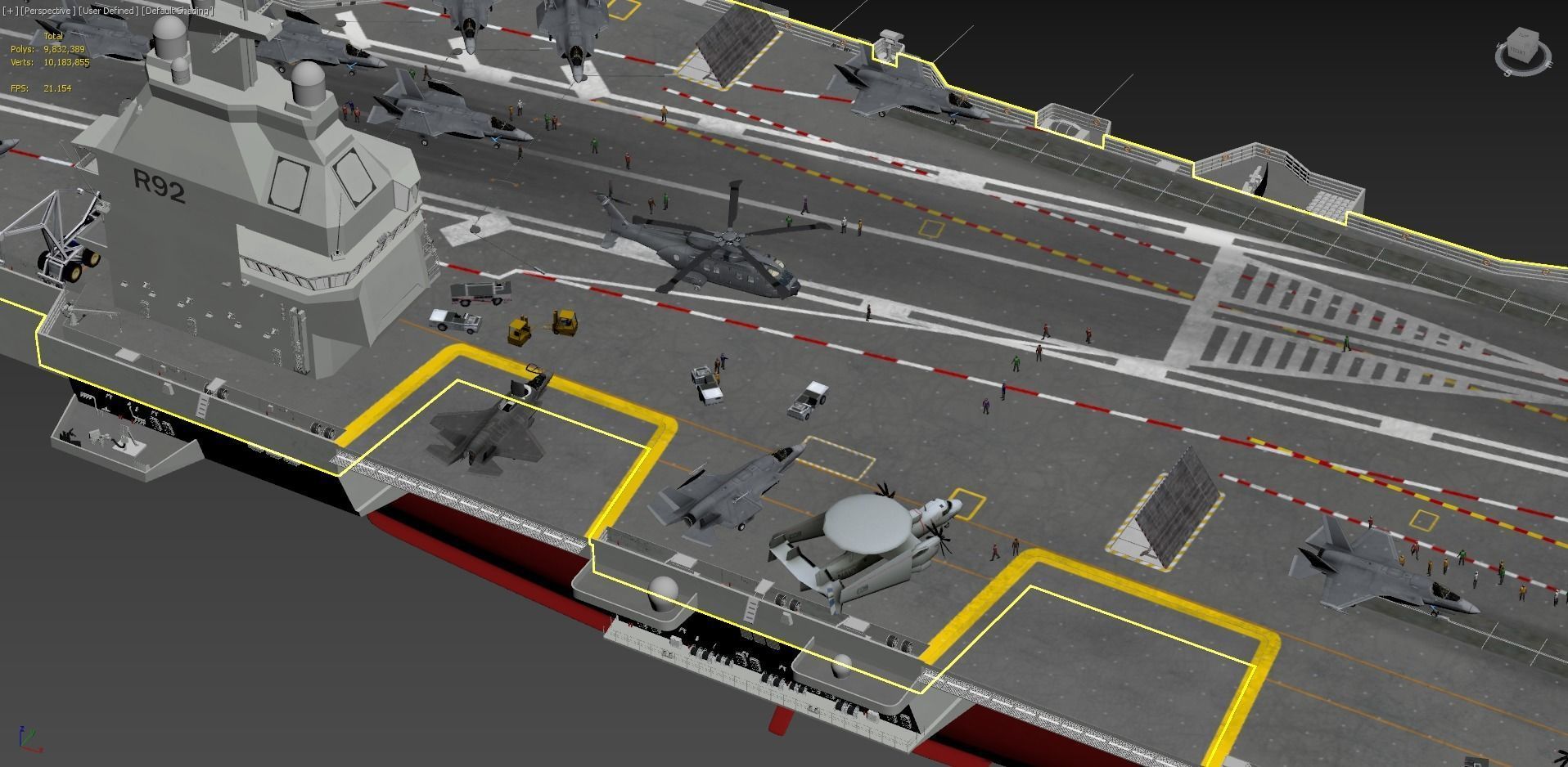 French PANG aircraft carrier PANG porte-avions 3D model_18
