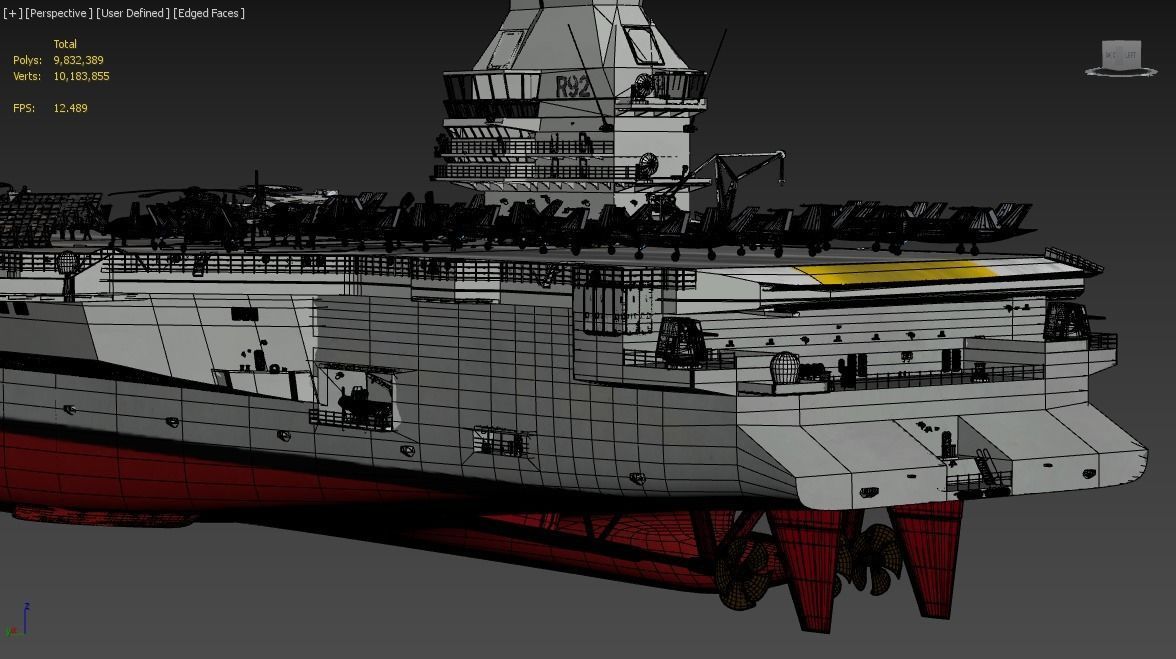 French PANG aircraft carrier PANG porte-avions 3D model_20