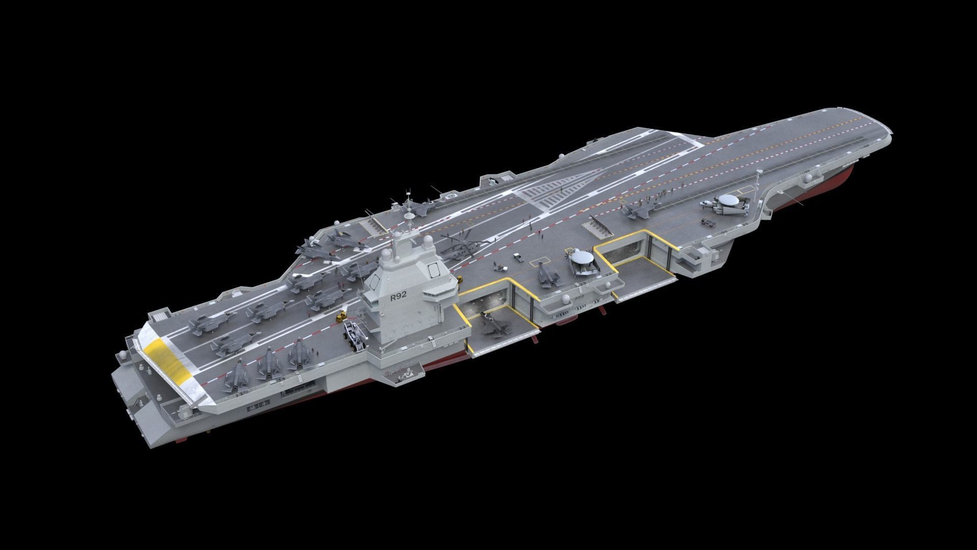 French PANG aircraft carrier PANG porte-avions 3D model_9