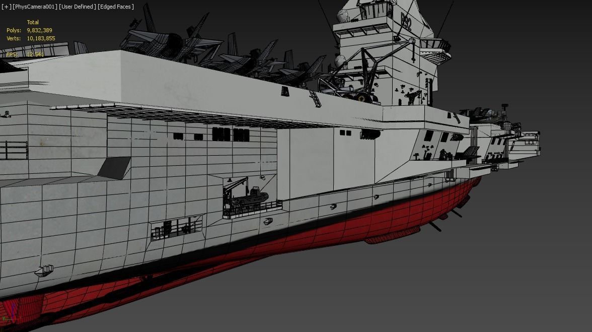 French PANG aircraft carrier PANG porte-avions 3D model_25