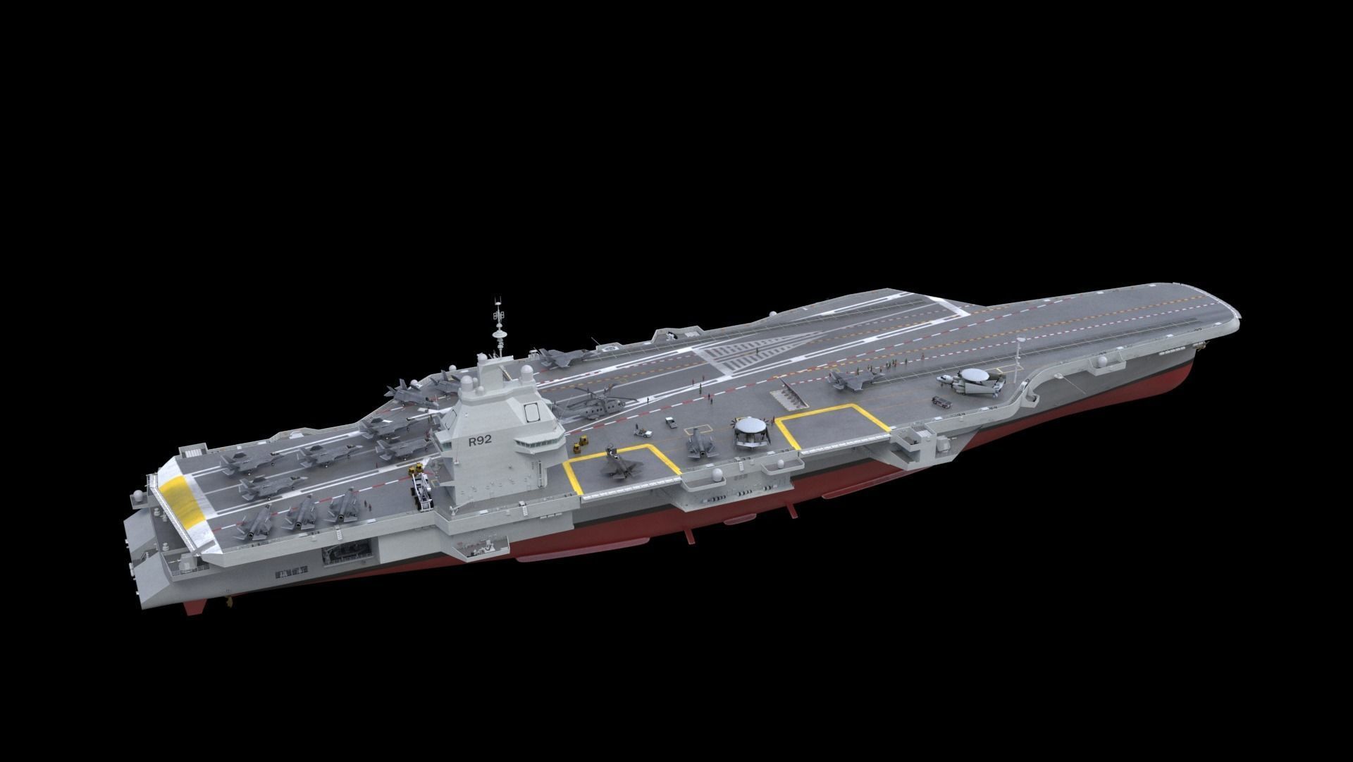 French PANG aircraft carrier PANG porte-avions 3D model_3