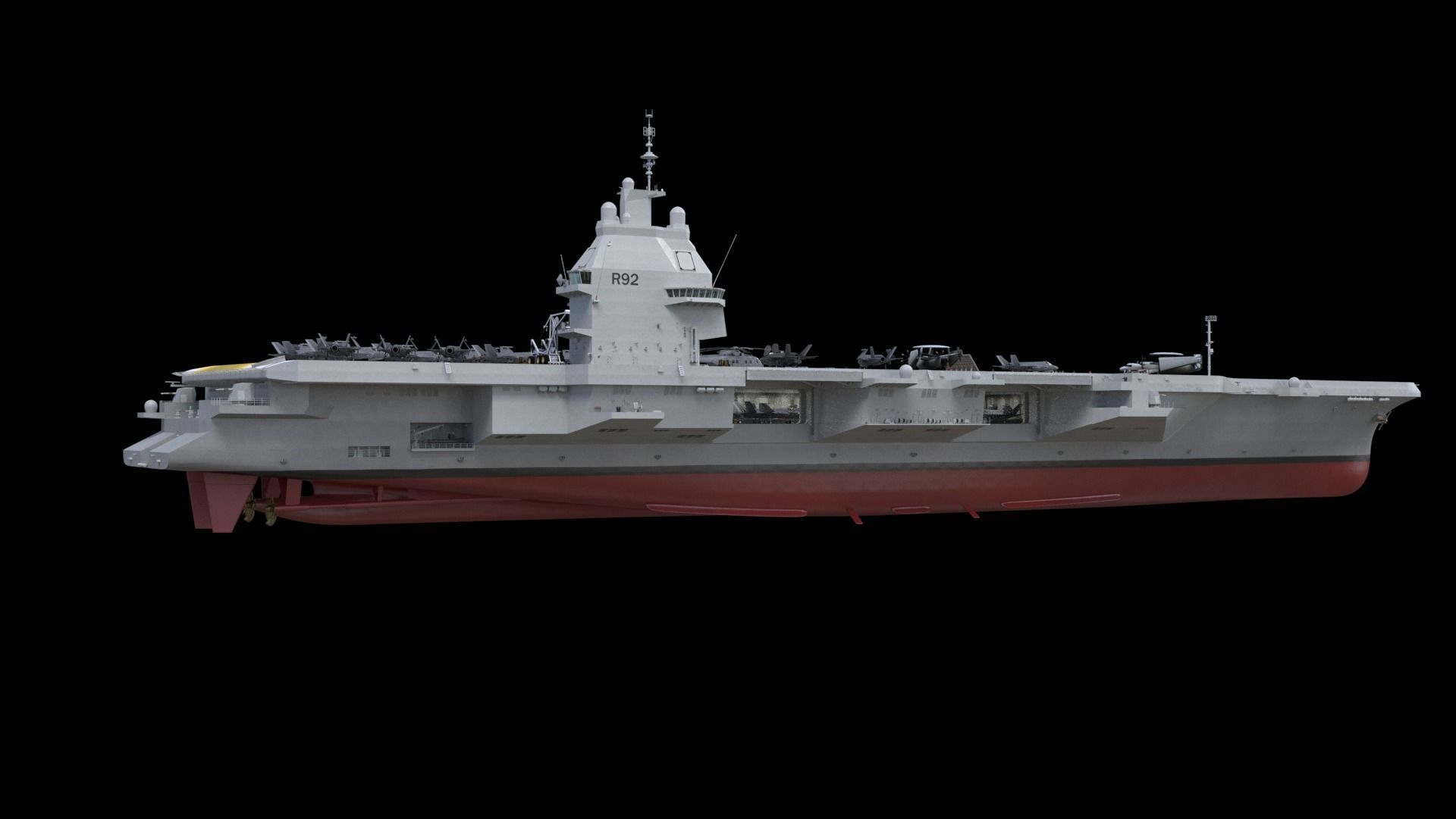 French PANG aircraft carrier PANG porte-avions 3D model_7