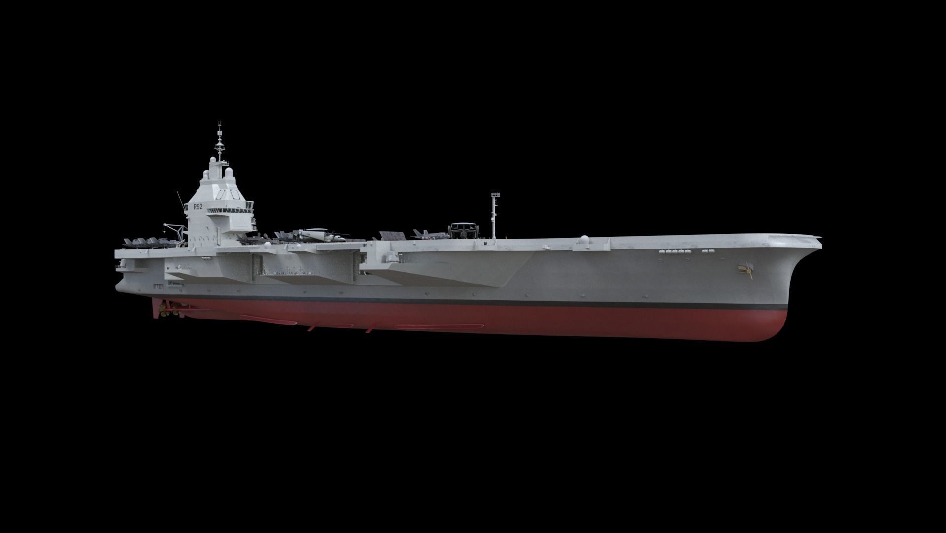 French PANG aircraft carrier PANG porte-avions 3D model_6
