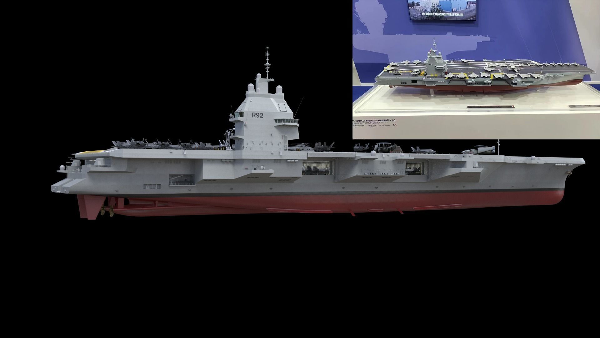 French PANG aircraft carrier PANG porte-avions 3D model_1
