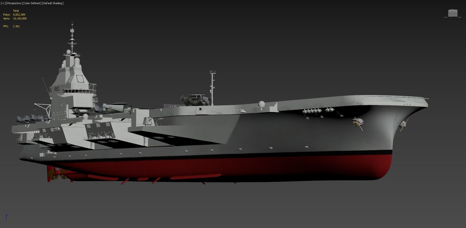 French PANG aircraft carrier PANG porte-avions 3D model_16