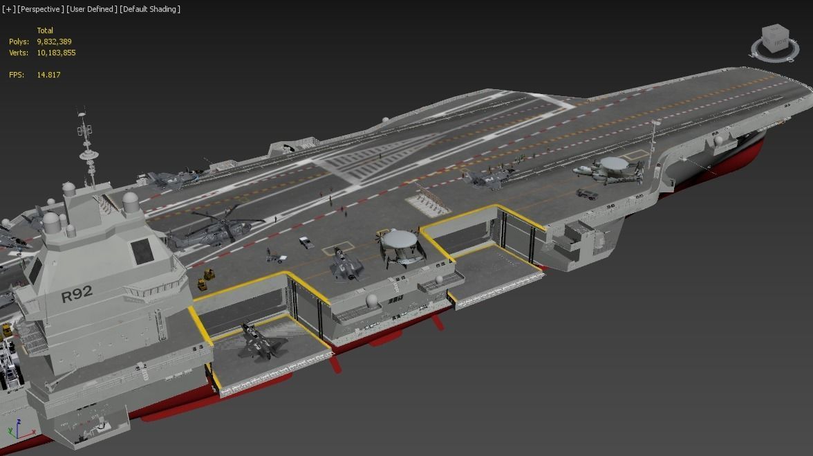 French PANG aircraft carrier PANG porte-avions 3D model_26
