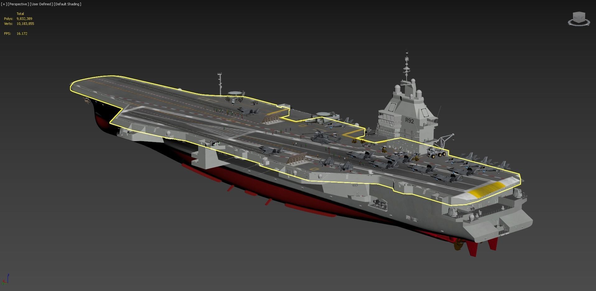 French PANG aircraft carrier PANG porte-avions 3D model_15