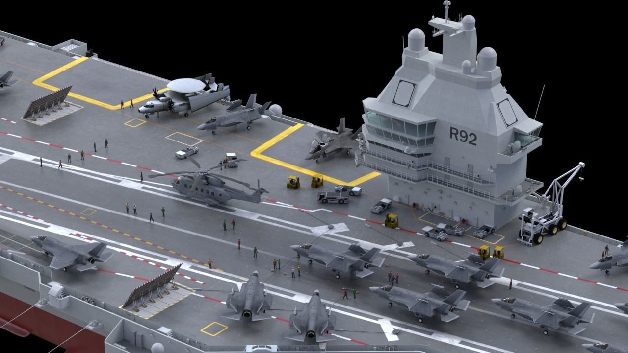 French PANG aircraft carrier PANG porte-avions 3D model_13