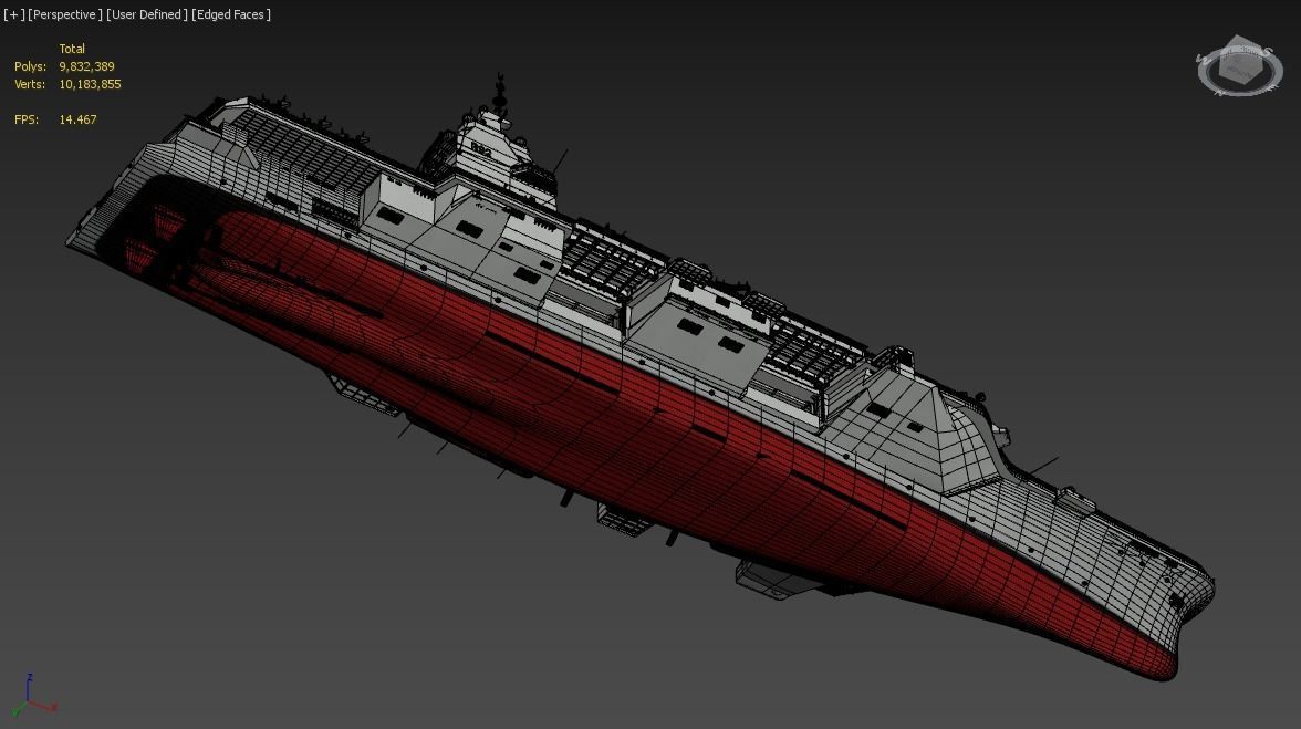 French PANG aircraft carrier PANG porte-avions 3D model_22