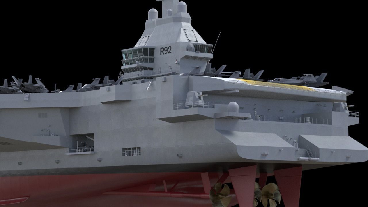 French PANG aircraft carrier PANG porte-avions 3D model_12