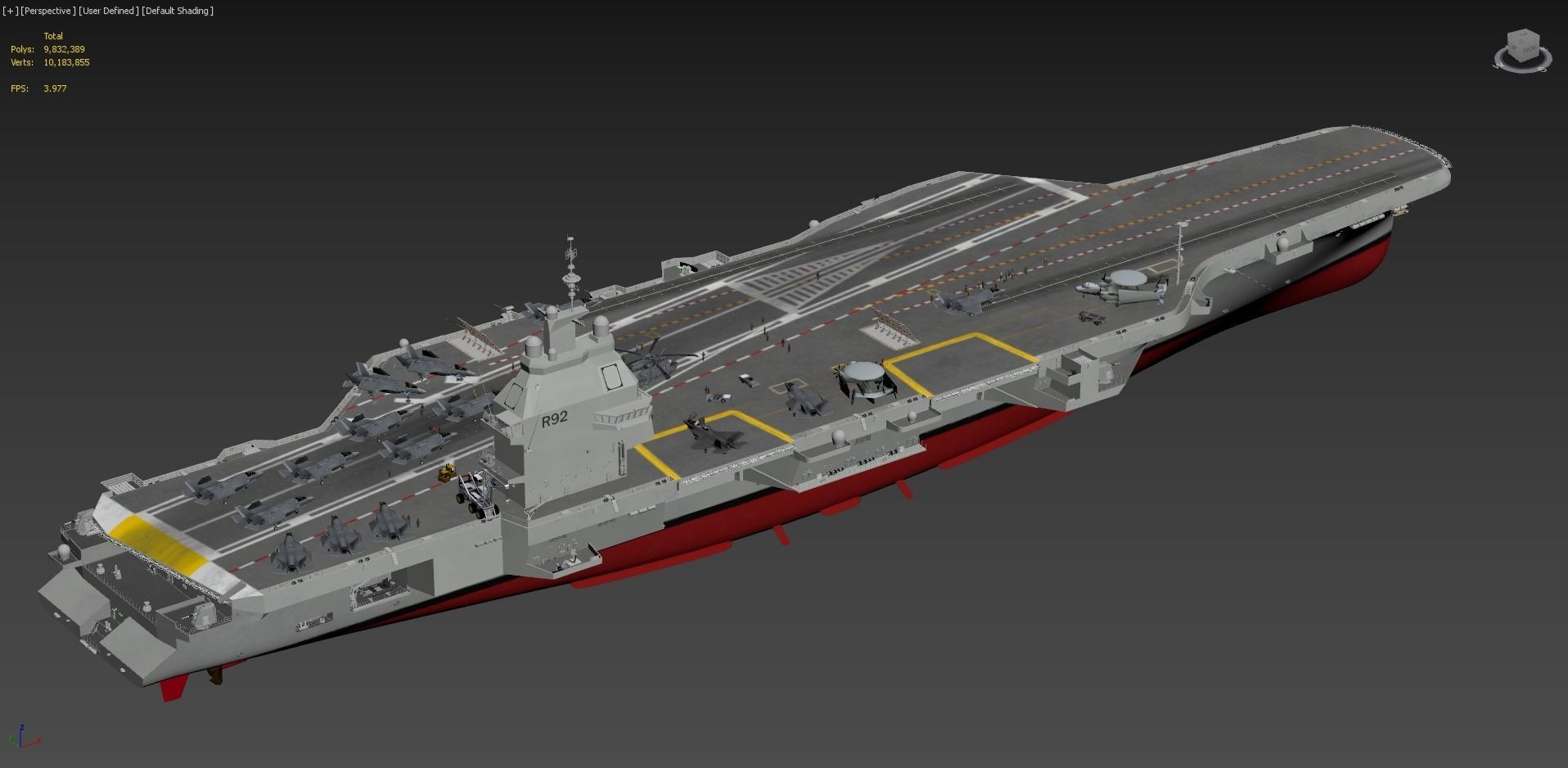 French PANG aircraft carrier PANG porte-avions 3D model_14