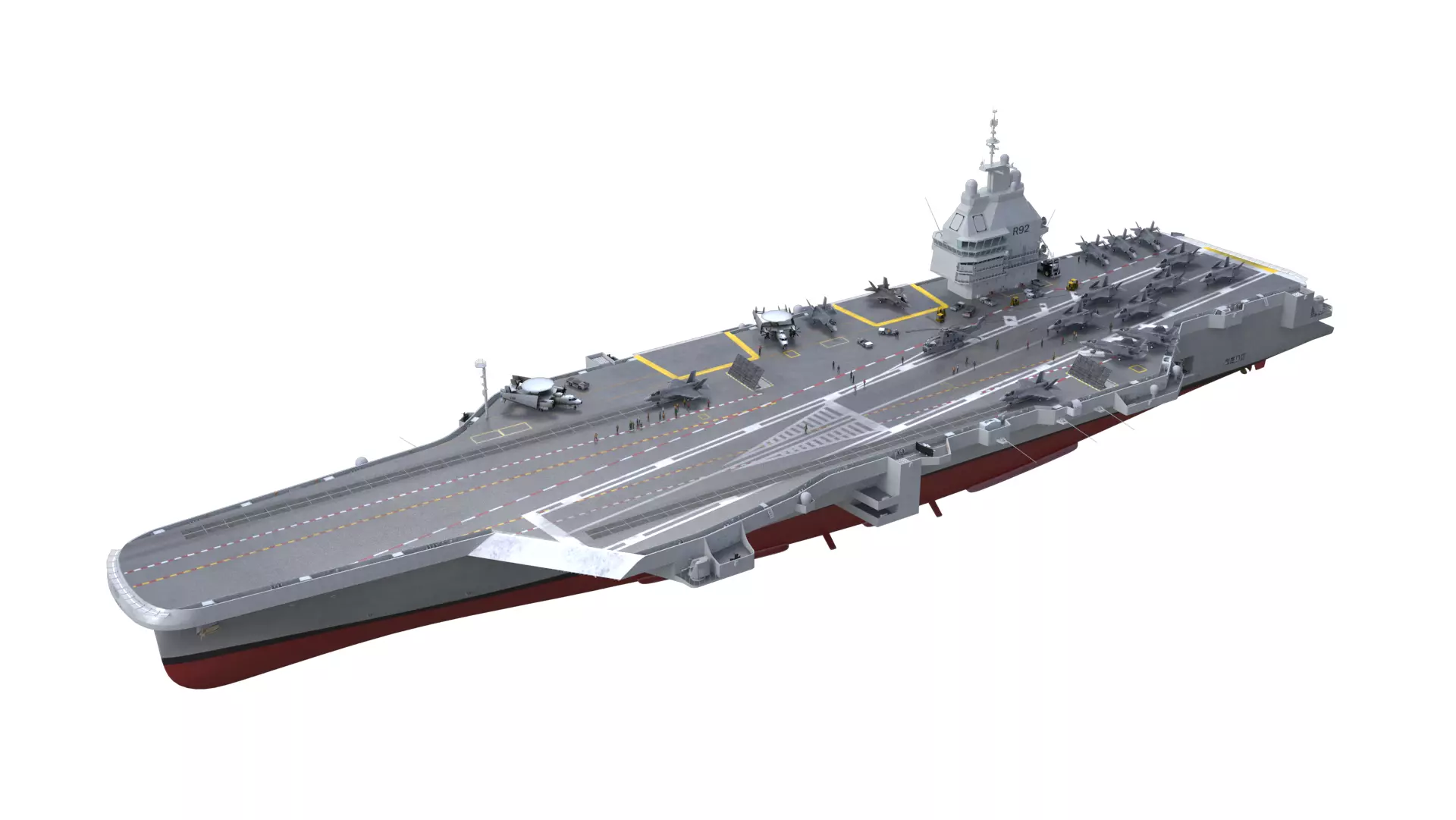 French PANG aircraft carrier PANG porte-avions 3D model_0