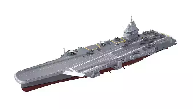 French PANG aircraft carrier PANG porte-avions 3D model