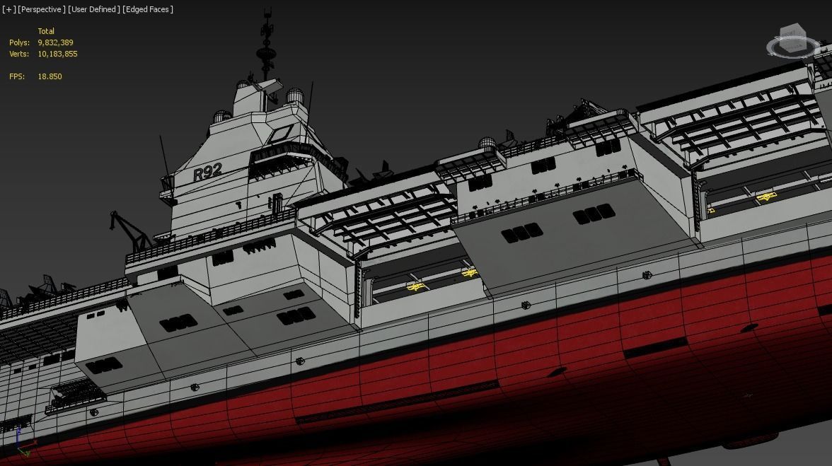 French PANG aircraft carrier PANG porte-avions 3D model_21