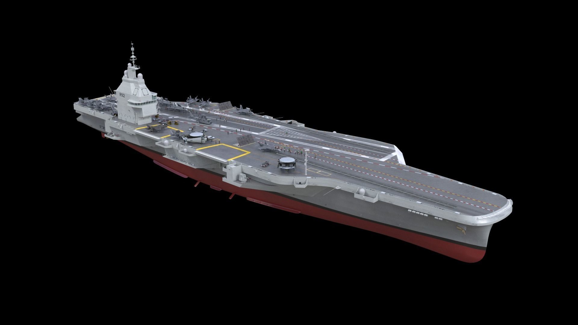 French PANG aircraft carrier PANG porte-avions 3D model_5