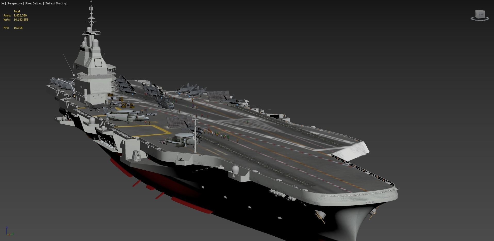 French PANG aircraft carrier PANG porte-avions 3D model_17