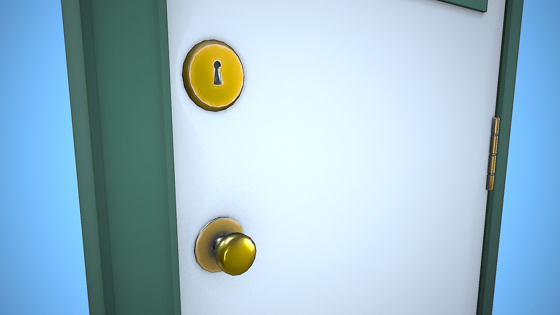 DOOR 3 CARTOON STYLIZED HOME HOUSE Low-poly 3D model_19