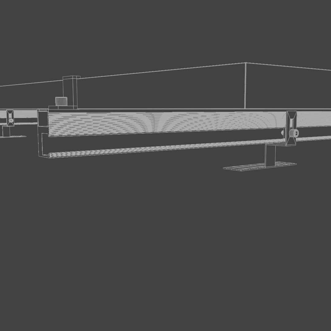 Solar panels with mounting to roof 3D model_7