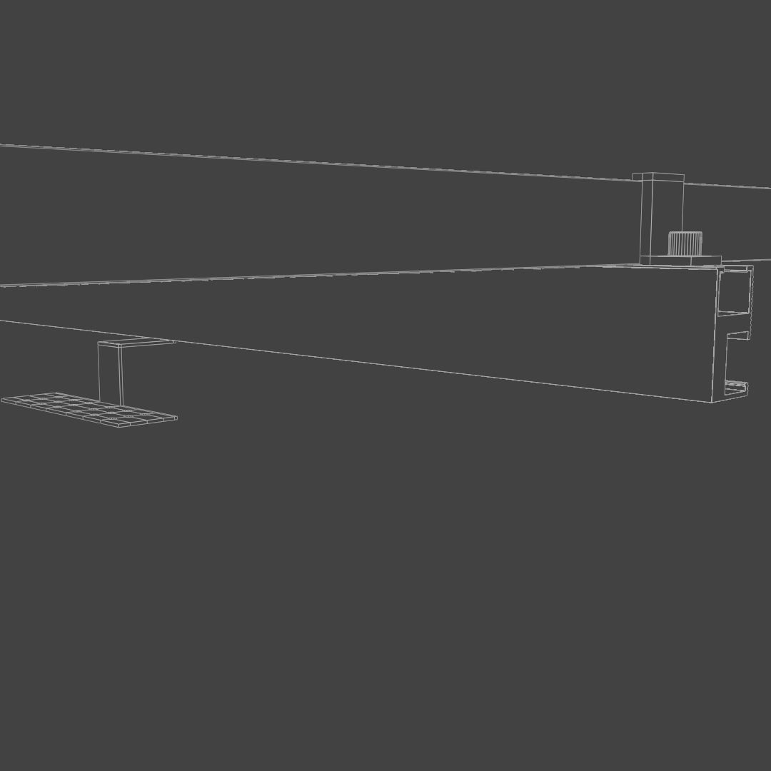 Solar panels with mounting to roof 3D model_6