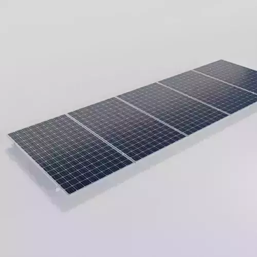 Solar panels with mounting to roof 3D model