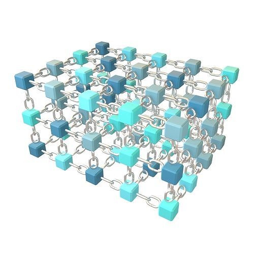 Blockchain Icon V3 006 3D model