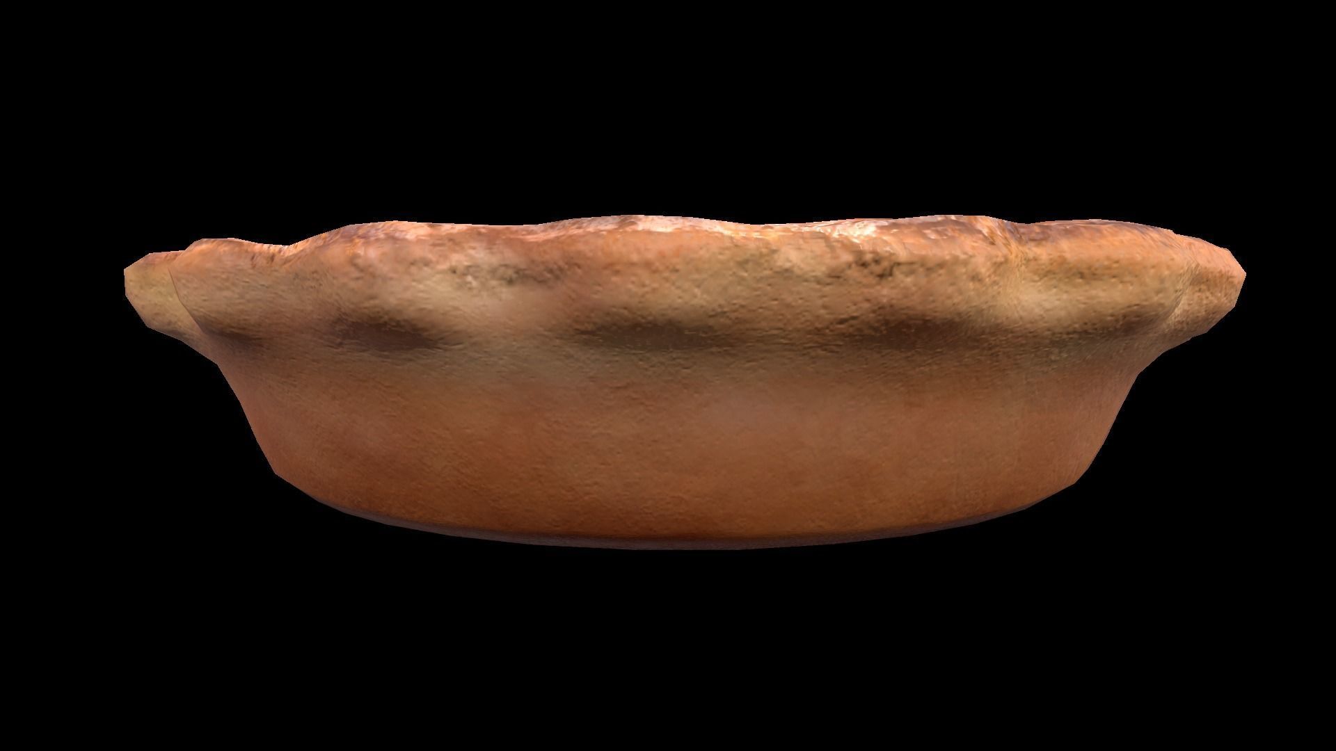 Pumpkin Pie Low-poly 3D model_2