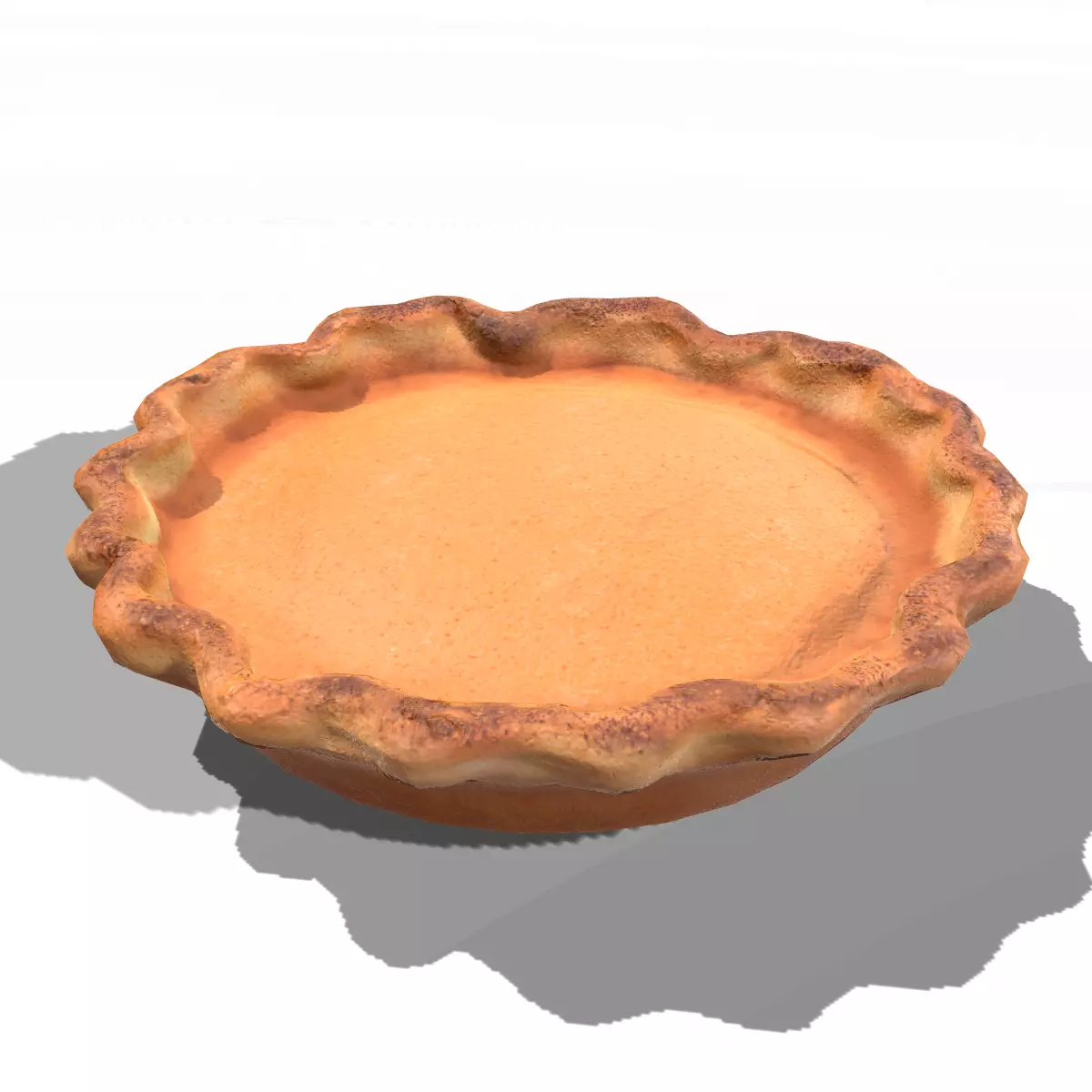 Pumpkin Pie Low-poly 3D model_0
