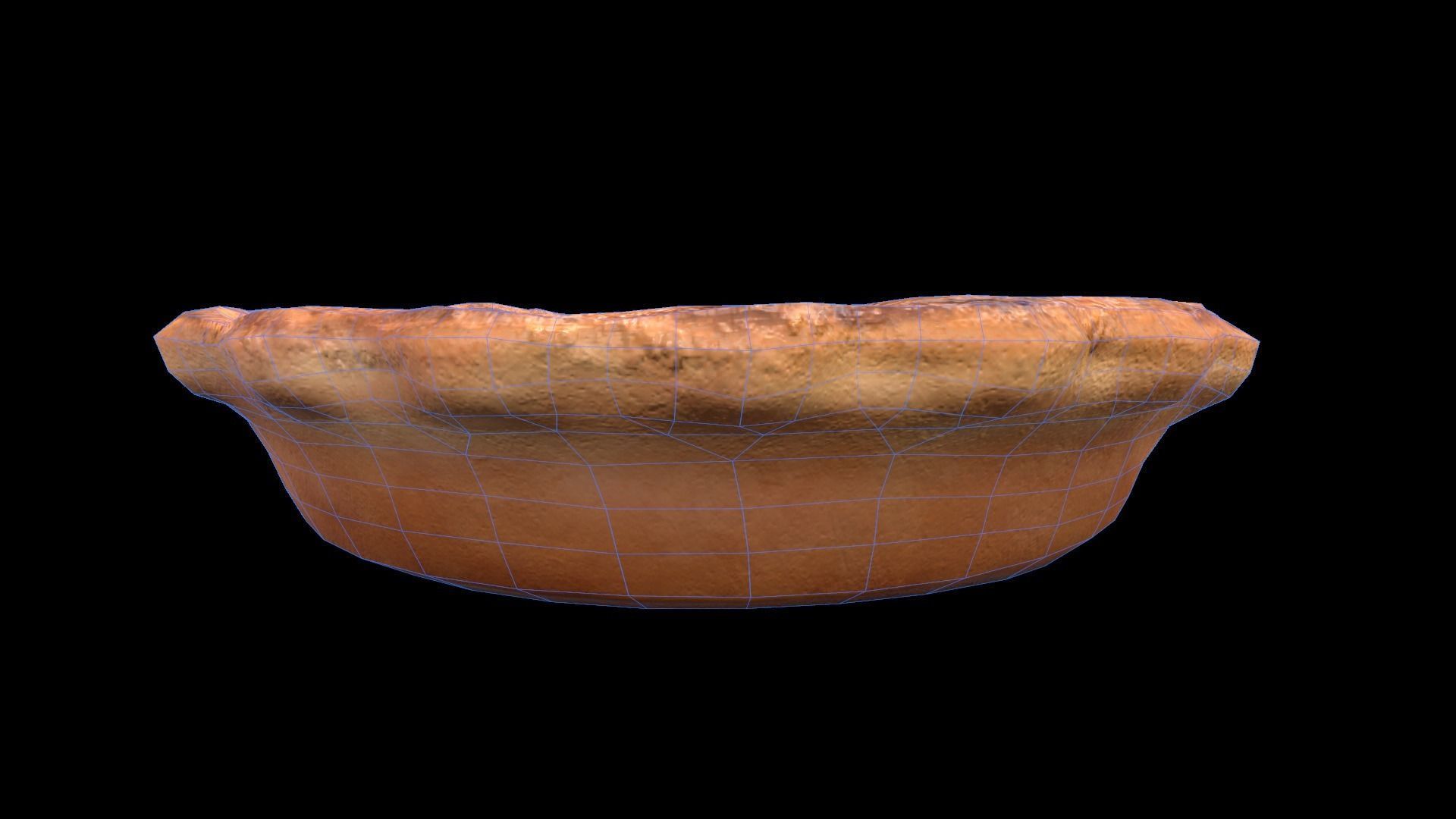 Pumpkin Pie Low-poly 3D model_6