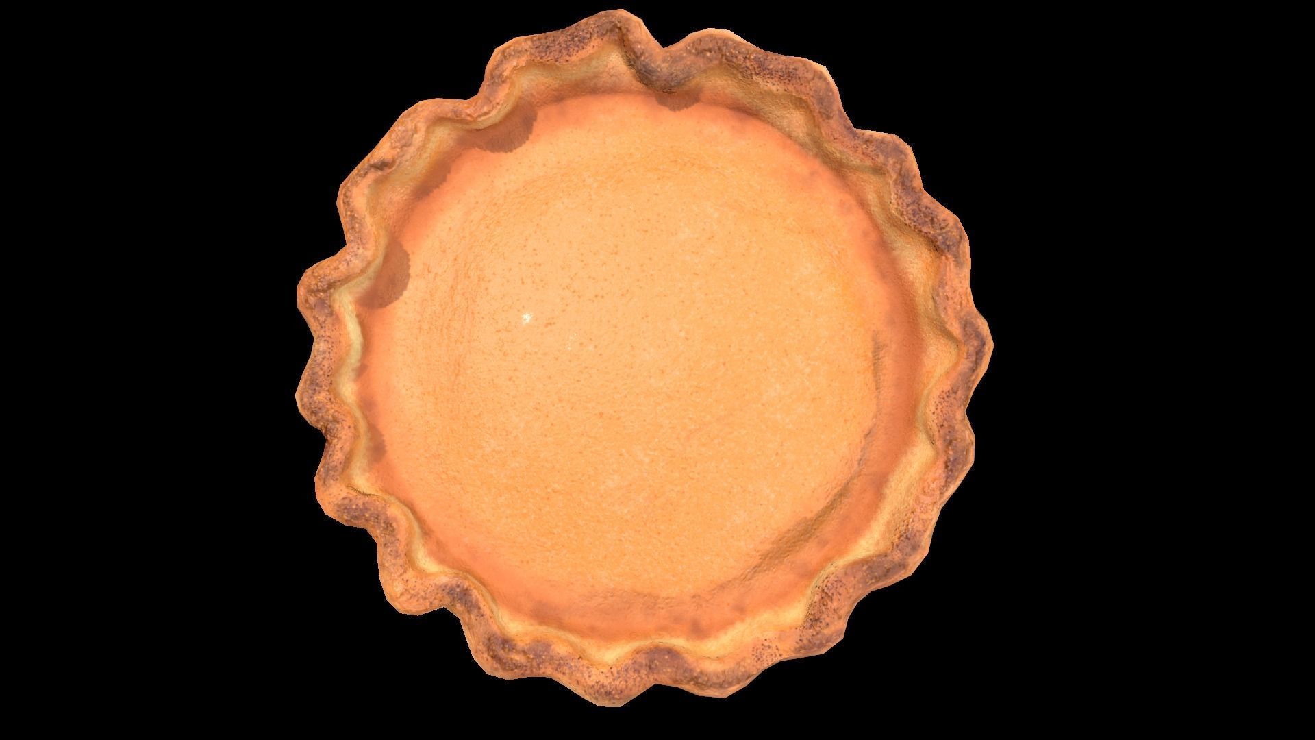 Pumpkin Pie Low-poly 3D model_4