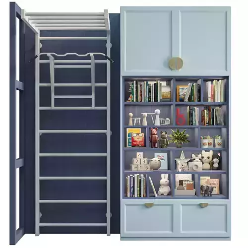 Children wardrobe with decor