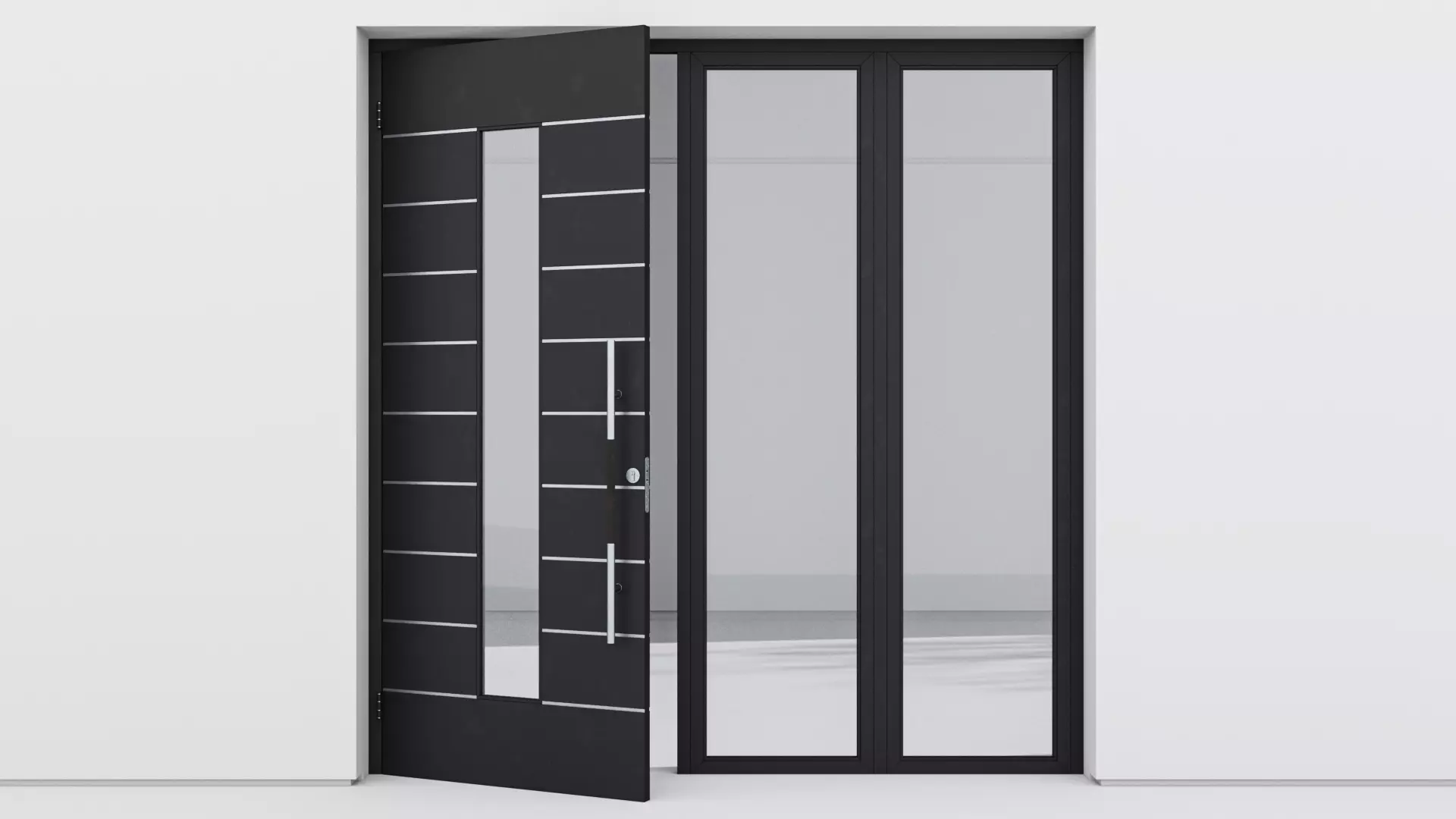 Aluminium door 110 3D model_0