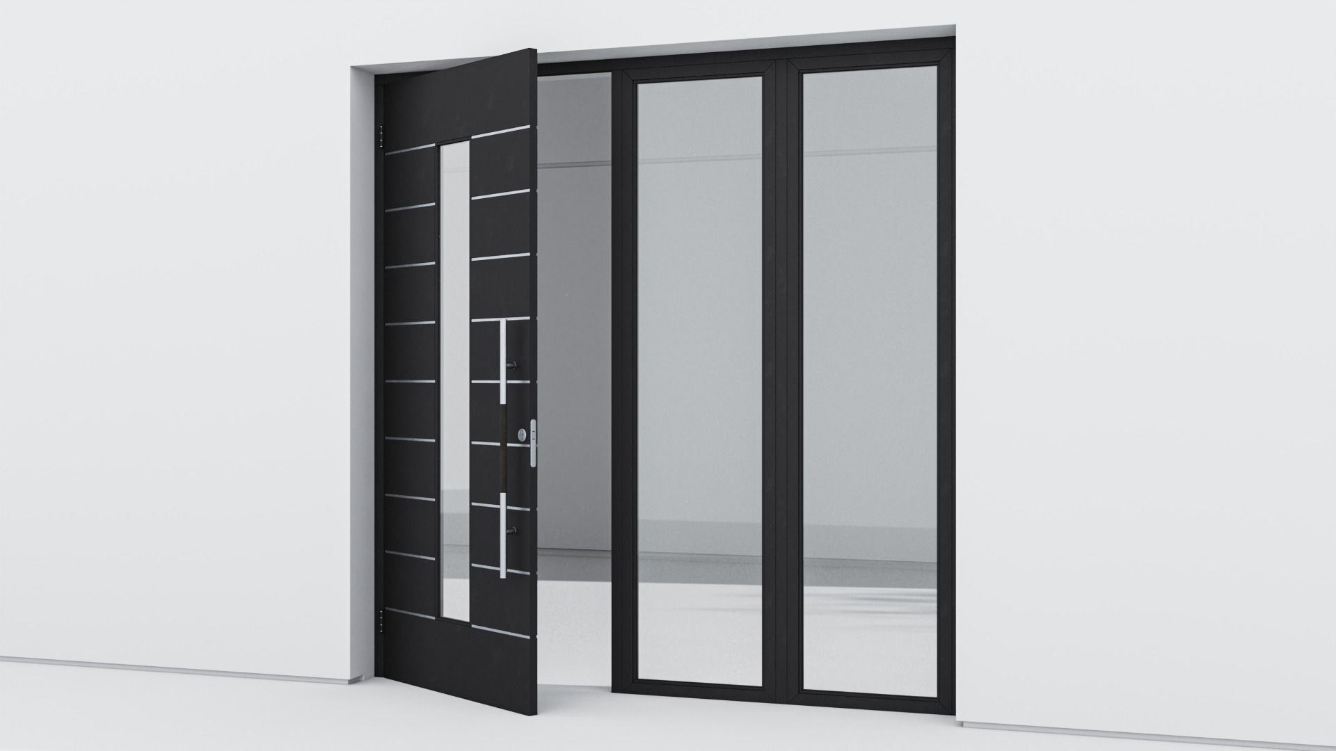 Aluminium door 110 3D model_2